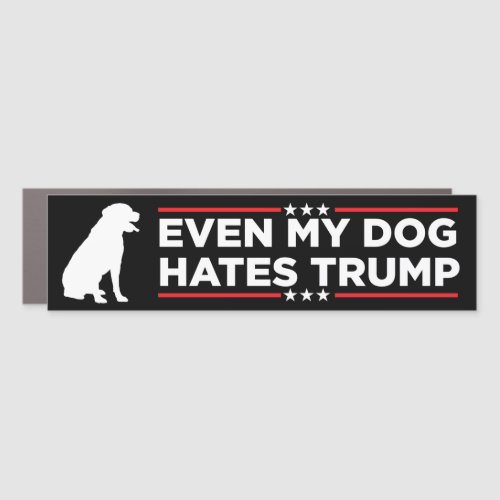 Even My Dog Hates Trump Bumper Car Magnet