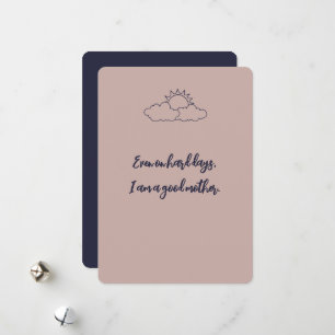 Even on hard days, I am a good mother Affirmation Holiday Card