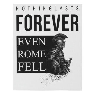 EVEN ROME FELL | PREMIUM ROME KNIGHT ART FAUX CANVAS PRINT