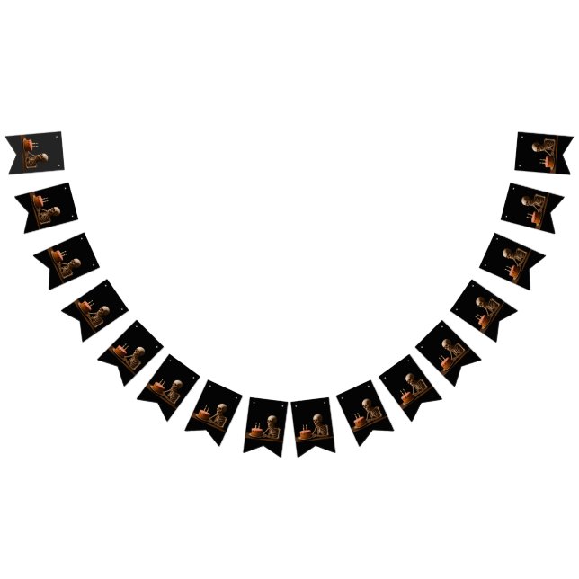 Even Skeletons Deserve a Birthday Slice Bunting Flags (All)