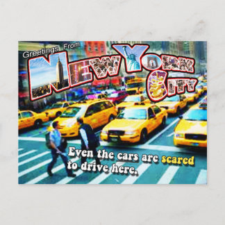 Even the Cars Are Scared to Drive Here - Postcard