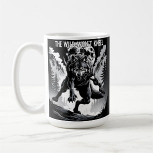 Even the Moon Fears My Silence" – Wolf Quote Mug