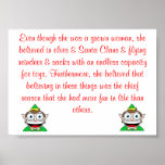 Even Though She Believed In Elves Poster at Zazzle