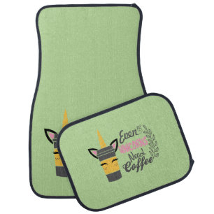 Even Unicorns Need Coffee Party Car Floor Mat