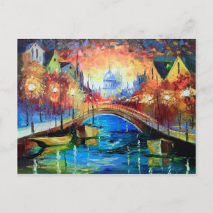 Evening Amsterdam Postcard