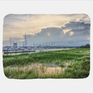Evening At Charleston Harbor Baby Blanket
