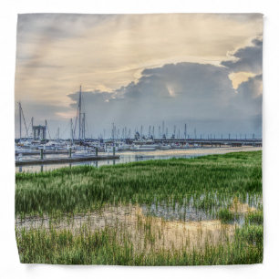 Evening At Charleston Harbor Bandana