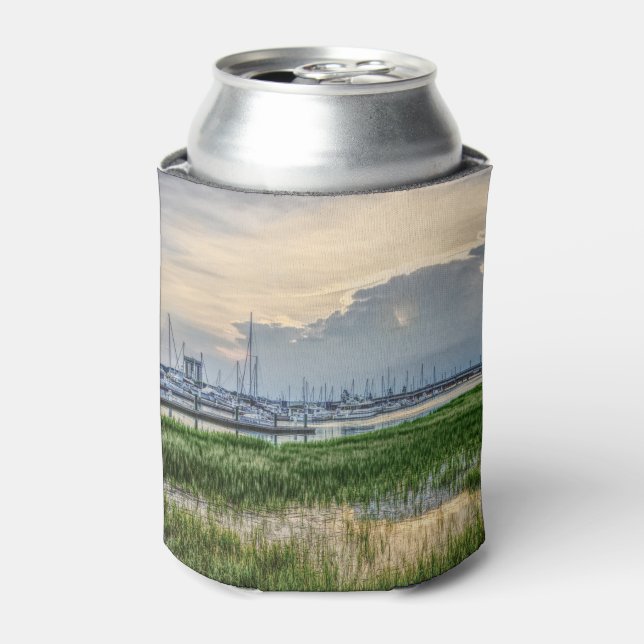 Evening At Charleston Harbor Can Cooler (Can Front)