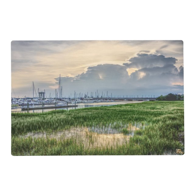 Evening At Charleston Harbor Placemat (Front)