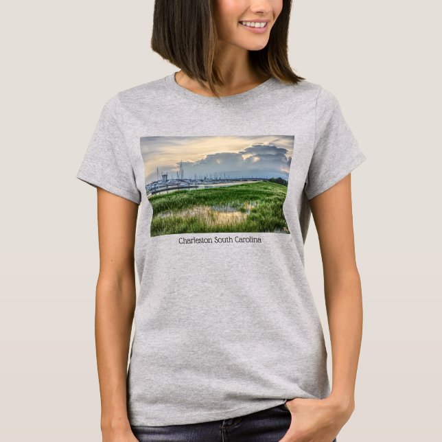 Evening At Charleston Harbor T-Shirt (Front)
