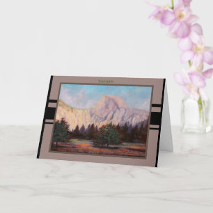 Evening at Halfdome Folded Greeting Card
