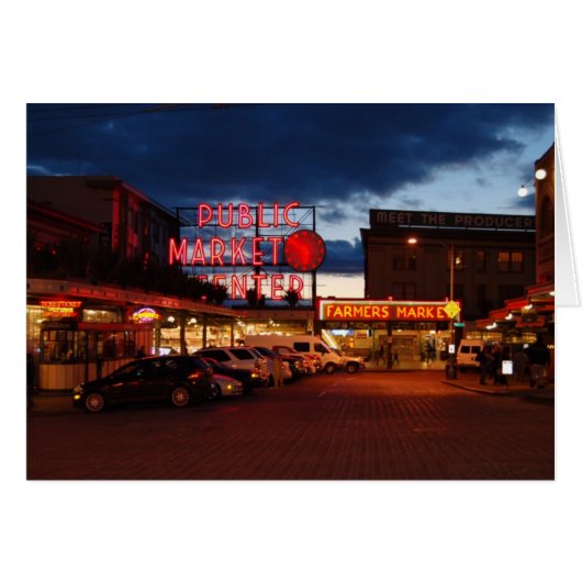 evening at pike place market cards (Front Horizontal)