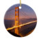 "Evening at the Golden Gate Bridge" ornaments