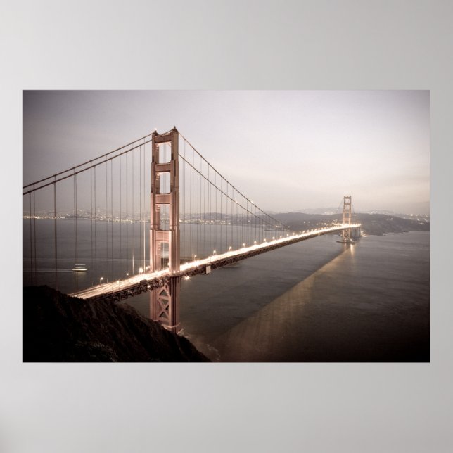 Evening at the Golden Gate Bridge print (Front)