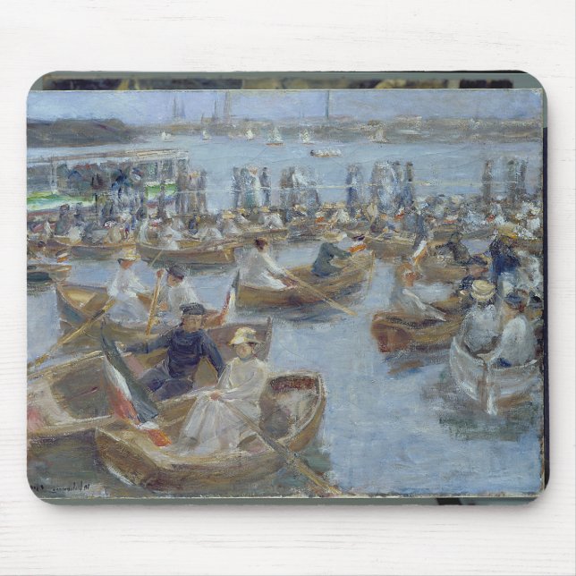 Evening at the Uhlenhorster Fahrhaus, 1910 Mouse Pad (Front)