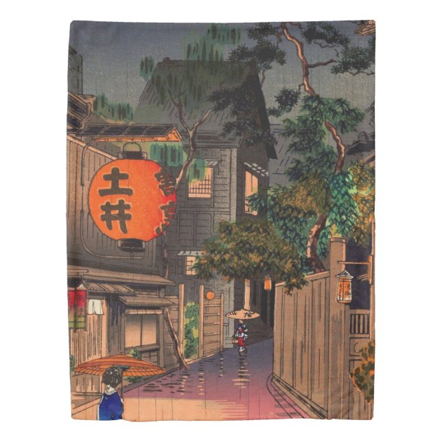 Evening At Ushigome By Tsuchiya Koitsu Duvet Cover (Front)