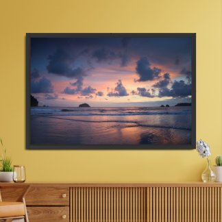 Evening Beach Sunset Matte Poster Print