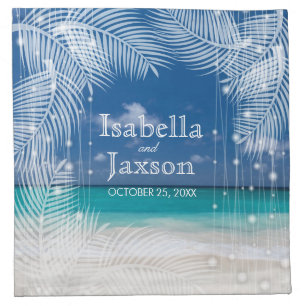 Evening Beach Wedding Cloth Napkin