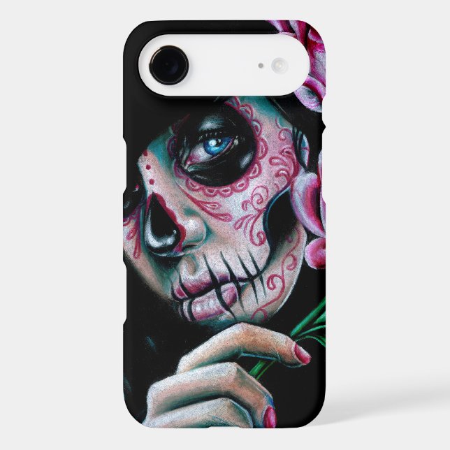 Evening Bloom Sugar Skull Girl Case-Mate iPhone Case (Back)