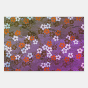 Evening Blossoms Wrapping Paper Sheets
