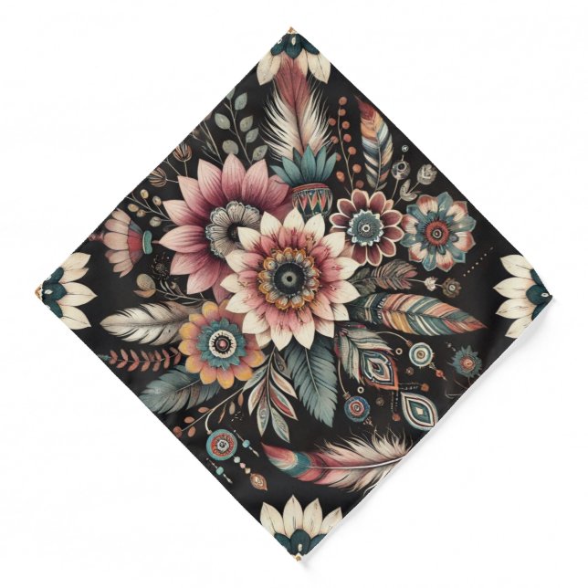 Evening Boho Blooms Bandana (Front)