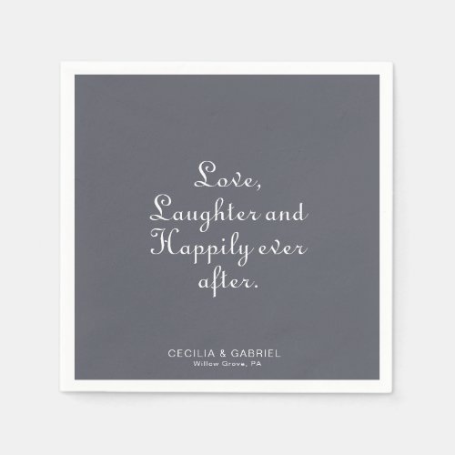 Evening Boho Love Laughter and Happily Ever After  Napkins