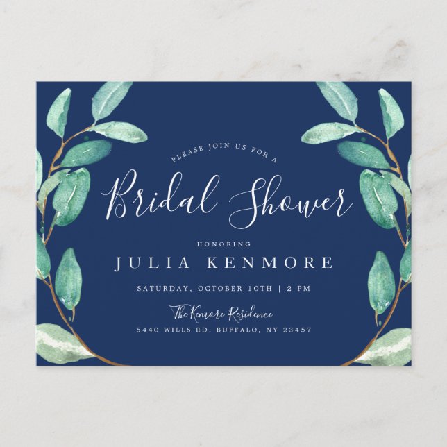 Evening Botanical | Bridal Shower Invite (Front)