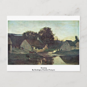 Evening By Daubigny Charles-François Postcard