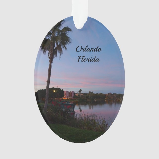 Evening By The Palm Tree Ornament (Back)