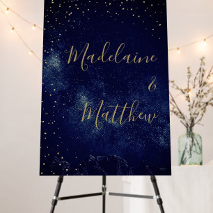 Evening Celestial Sky Stars Wedding Foam Board