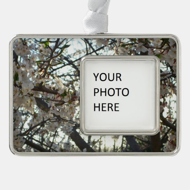 Evening Cherry Blossoms II Spring Sunset Christmas Ornament (Front)