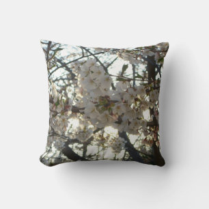 Evening Cherry Blossoms II Spring Sunset Throw Pillow