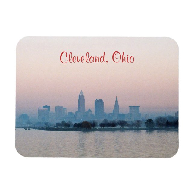 Evening Cleveland OH (Edgewater) Fridge Magnet (Horizontal)