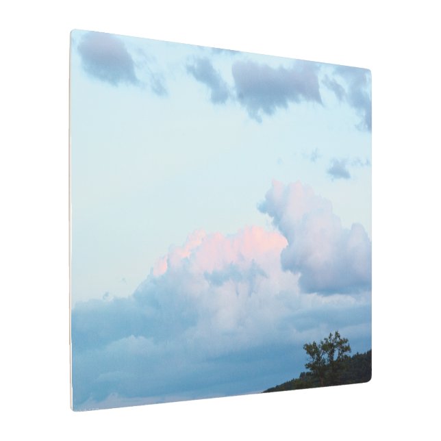 Evening Clouds Metal Print (Angled)