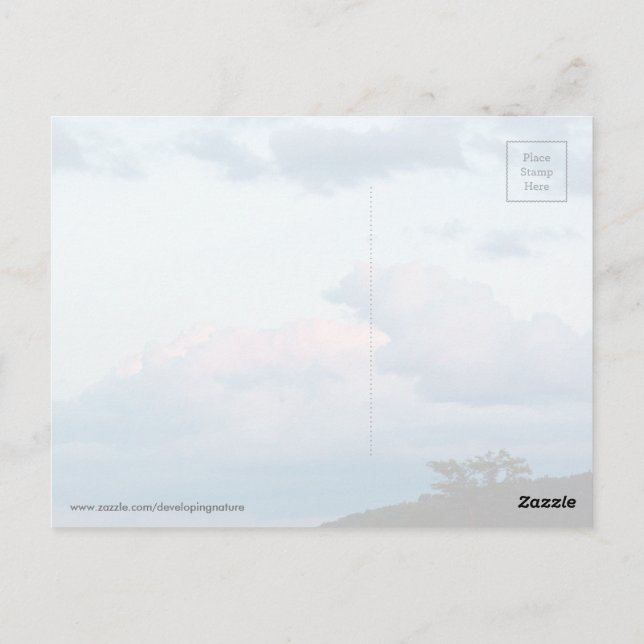 Evening Clouds Postcard (Back)