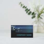 Evening Color Blue Truck Business Card (Standing Front)