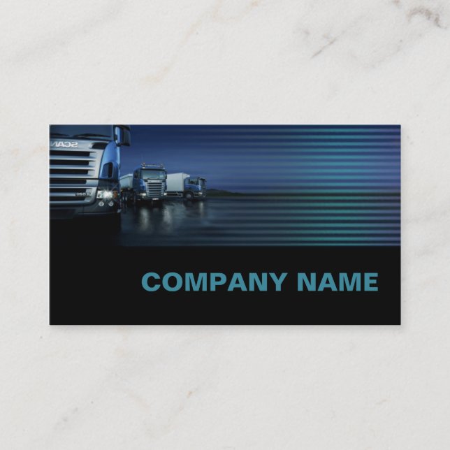 Evening Color Blue Truck Business Card (Front)