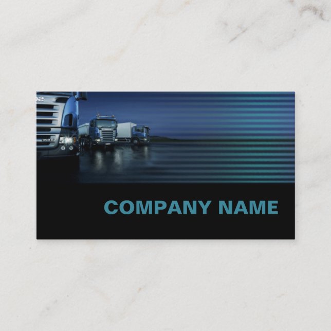 Evening Color Blue Truck Business Card (Front)