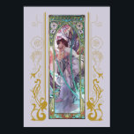 Evening Contemplation by Alphonse Mucha Poster<br><div class="desc">Date: 1899 | Evening Contemplation by Alphonse Mucha | Style: Art Nouveau (Modern) | Series: The Times of the Day | Genre: allegorical painting | Media: lithography</div>
