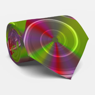 Evening Dawn Rainbow Iridescent Fractal Art Neck Tie