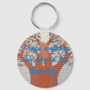 "Evening Dog Walk Dread" – I Hate Walking the Dog Keychain