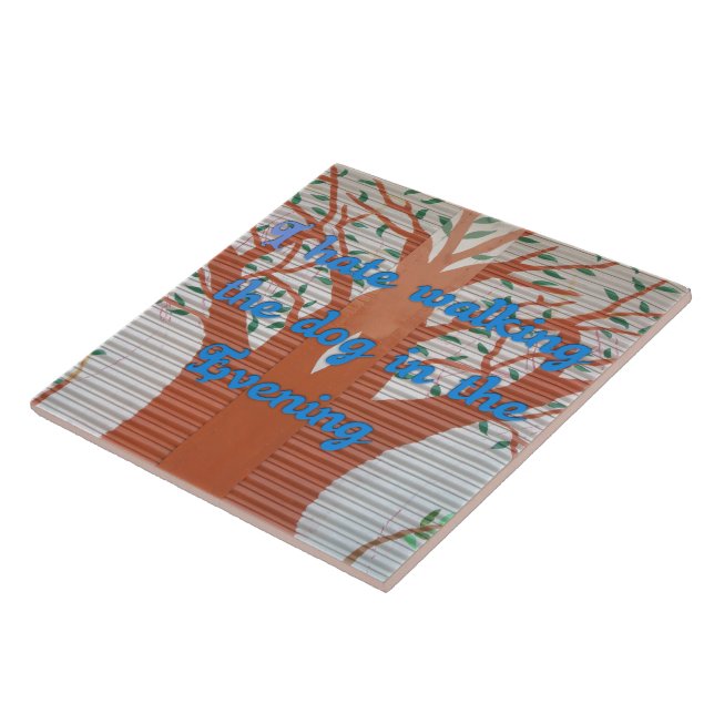 "Evening Dog Walk Dread" – I Hate Walking the Dog  Tile (Side)