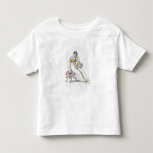 Evening dress or wedding dress, fashion plate from toddler t-shirt