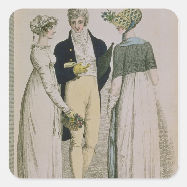 Evening Dresses for illustration Square Sticker (Front)