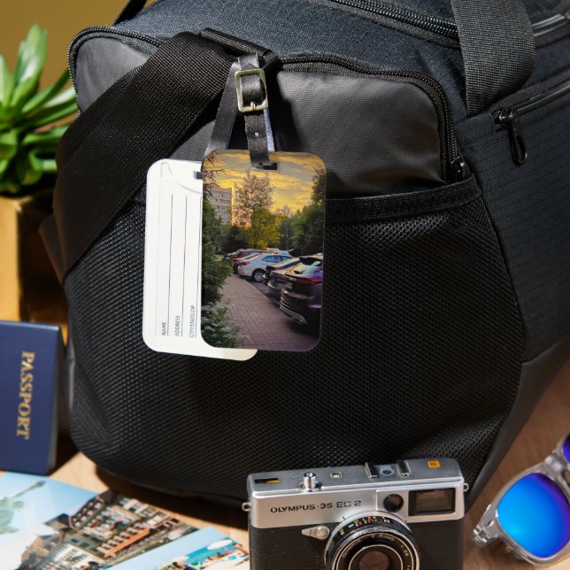 Evening Drive Luggage Tag – Customizable (Front & Back)
