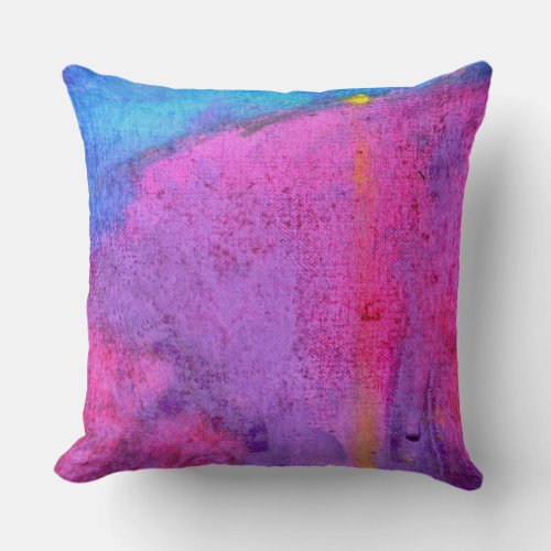 Evening Emotion abstract in mauve lilac rose Throw Pillow