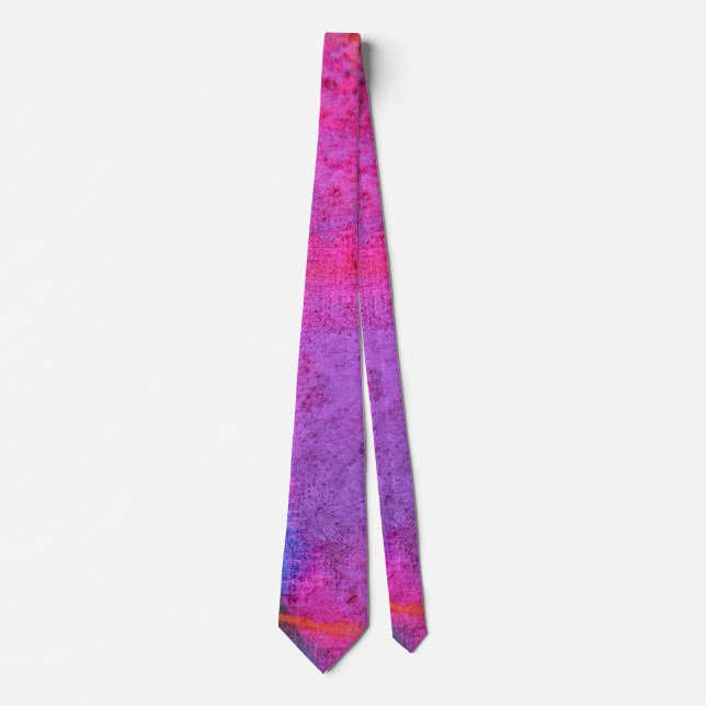 Evening Emotion dreamy abstract lilac rose Neck Tie (Front)