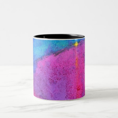 Evening Emotion lilac mauve dusk abstract Two_Tone Coffee Mug