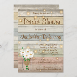 Evening Firefly Bridal Shower Design Invitation