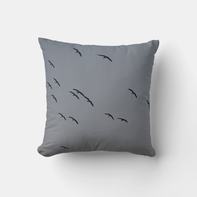 Evening Flight Throw Pillow (Front)